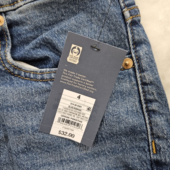 Universal Thread High Rise 90s Slim Comfort Stretch Dark Blue Jeans Size 4 - Picture 11 of 14